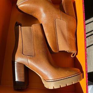 Tan Leather Ankle Boots